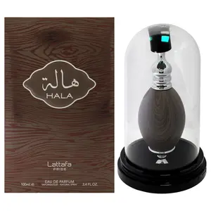 Lattafa Hala by Lattafa for Men - 3.4 oz EDP Spray Arabian Perfume Oil Woody Amber Scent Aromatic Amberwood Amber Warm Spicy