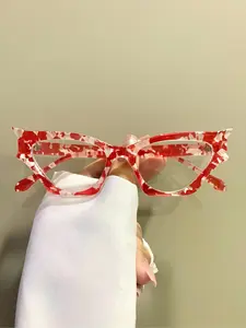 Vintage Cat Eye Frame Eyeglasses, Trendy Anti-blue Light Eyeglasses for Women, Fashion Eyeglasses for Daily Wear, Fashionable Frames Glasses