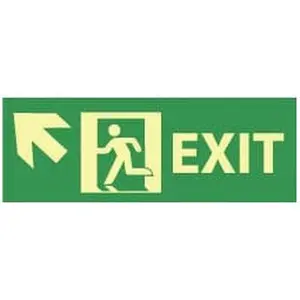 AccuformNMC Glow-in-the-Dark Plastic Exit Sign, 14" Wide x 5" High, Model GL311R