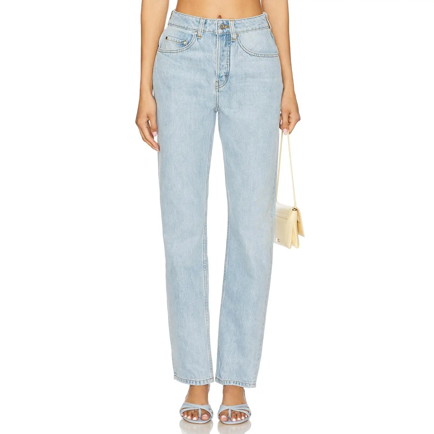 Lovers and Friends Baby Girl Straight Jeans in Sky Blue