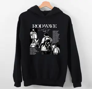 Exclusive Rod Wave Music Tour Hoodie with Bold Y2K Aesthetic