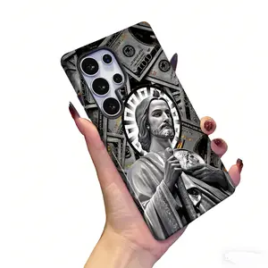 San Judas Tadeo Pattern Phone Case for Samsung Galaxy S26 Ultra S25 Edge S24 Plus S23 FE S22 S21 Shockproof Durable 2 in 1 Protective Cellphone Casing Cover