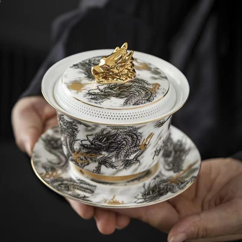 OG Limited Edition Dragon Tea Gaiwan Tea Cup With Filter