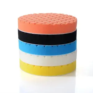 5Pack Buffing Polishing Pads 5.5 Inch Face for 5 Inch Backing Plate Compound Buffing Sponge Pads Cutting Polishing Pad Kit for Car Buffer Polisher Polishing and Waxing