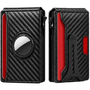 Airtag Wallet for Men, Bifold Smart Wallet with Pop-Up Card Holder, Quick Card Access, RFID Blocking