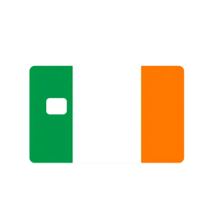 Custom Adhesive Stickers Ireland Flag Credit Card Sticker - High Quality, Waterproof, Stain Resistant