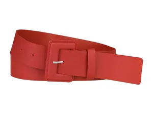 INSPIRE CHIC Ladies Plus Size Pure Belts, Adjustable Rectangle Buckle Wide Waistband Belt for Dress