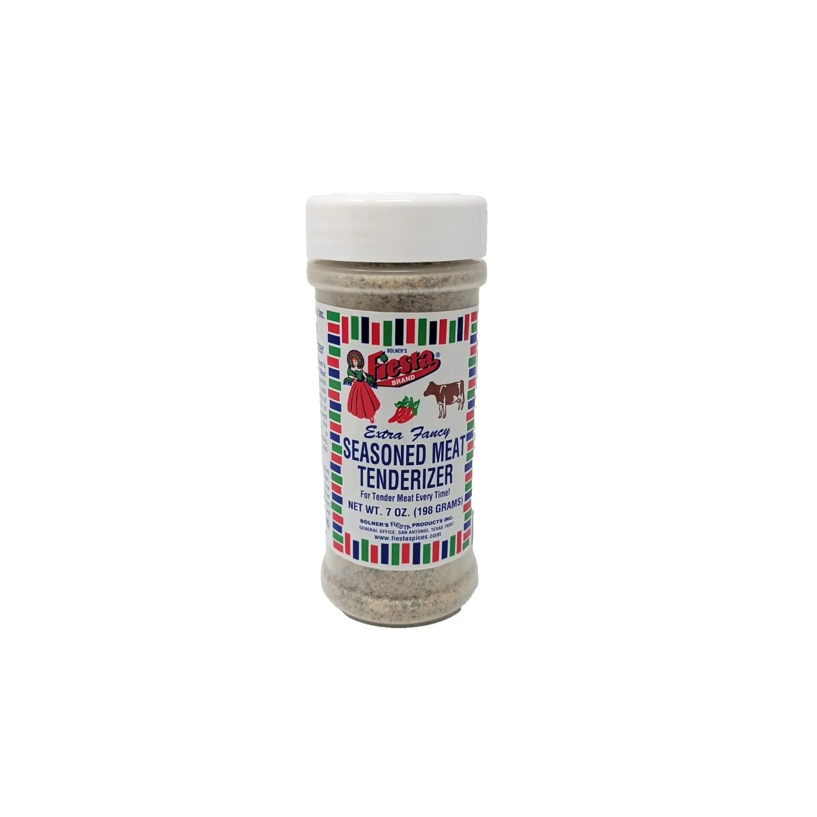 Bolner's Fiesta Extra Fancy Seasoned Meat Tenderizer 7 Ounce Plastic Shaker