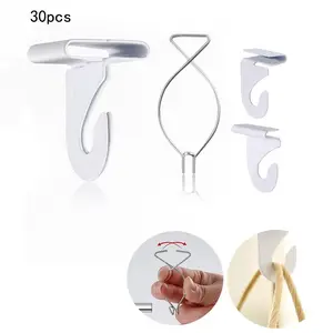 Drop Ceiling Hooks, 30pcs/set Ceiling Hooks for Hanging Plants & Decorations, T-bar Hooks for Suspended Drop Ceiling Tiles