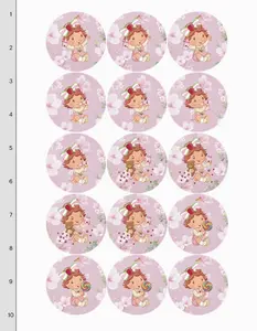 Strawberry shortcake Oreo edible image sheet