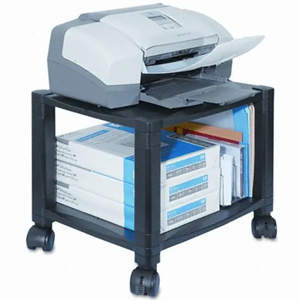 Kantek PS510 Two-Shelf Mobile Printer Stand 17 x 13-1/4 x 14-1/8 Black