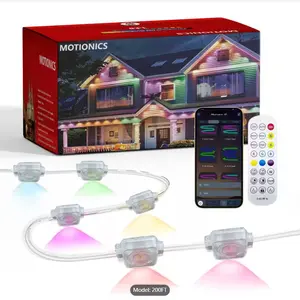 Permanent Christmas Lights Outdoor for House,200FT Smart RGBIC Outside Light with 66 Scene Modes,IP67 Waterproof Color Changing Lights for Roof,Eaves,Xmas,Halloween,All Holiday Decorations