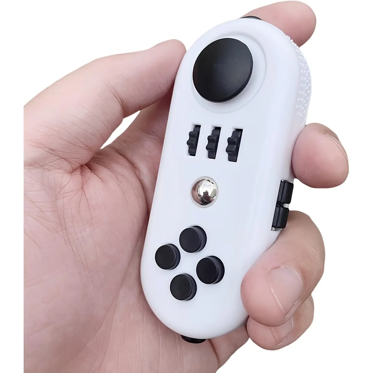 Handheld Handle-Shaped Unisex Sensory Stress-Relief Fidget Toy with Buttons, Knobs, Rotating Parts - Fidgets for School, DIY Photo Frame Building Block Set, Gel Ball Blaster Gun, T13 Action Figure