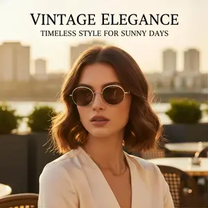 Polarized Round Sunglasses for Men and Women, Elegant Retro Metal Frame Multi-Color Collection (Silver/Gold/Rose Gold), UV400 Protection Trendy Casual Daily Wear 2026