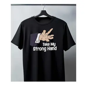 Men's T-shirt, Cotton, Black, The Godfather Strong Hand Graphic Design