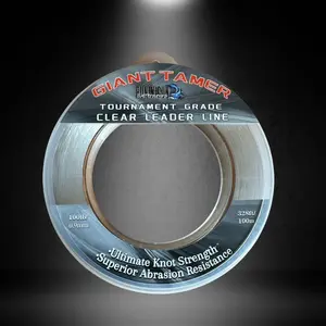 Giant Tamer Tournament Grade Clear Leader Line 100m - 325m Thickness, Superior Abrasion Resistance, Ultra High for Knot Strength