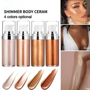 Shimmer Body Ceram Highlighting Liquid Glow Oil for Dry Skin Natural Moisturizing Smooth Texture Face Serum Body Luminizer Makeup Radiance Colors Optional Moisturizer