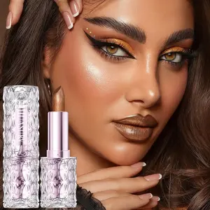 Huasurv Velvet Pearl Lipstick, Strong Metallic Shine Gloss Lipgloss, Moisturizing, Long-Lasting, Multi-Use, Perfect for Festival Parties & Halloween Makeup