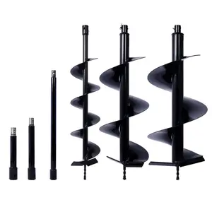 3/4" Connecting Shaft Auger Drill Bit 3/8" Pin Heavy Wall Tube Durable Soil Digging Bit Compatible with W465 Power Head Gas Electric Auger for Fence Post Tree Bulb Planting Landscaping