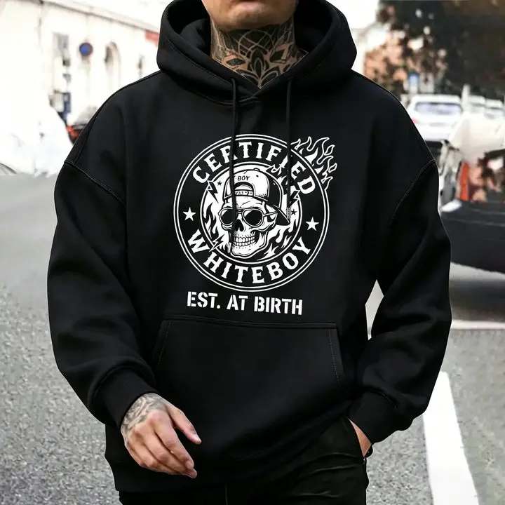 Certified Whiteboy Est. At Birth Printed Men's T-Shirt, Hoodie, Crewneck Sweatshirt, Menswear, Streetwear