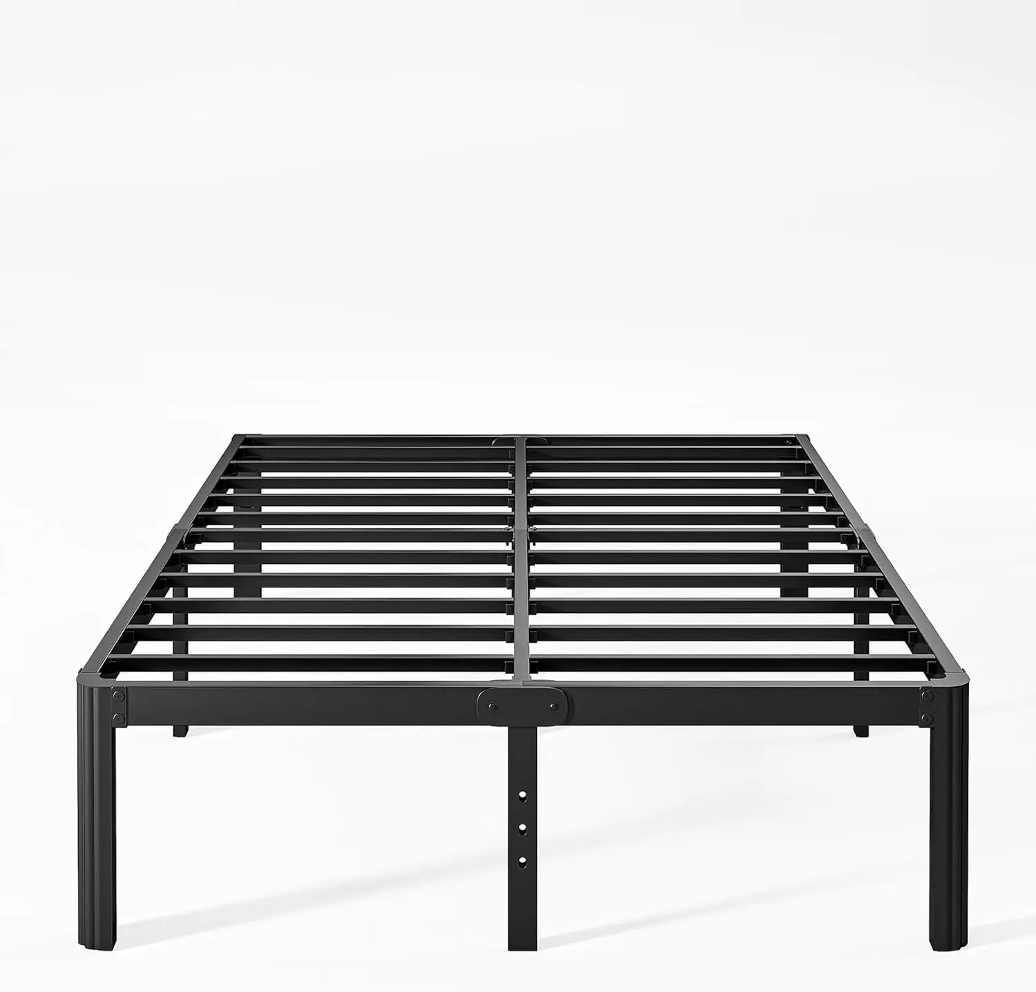 14 Inch High Platform Queen Bed Frame No Box Spring Needed, Metal Bed Frame Queen Size, Noise Free, Easy Assembly, Heavy Duty, Black