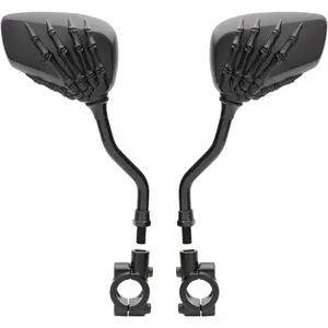 1 Pair Bicycle Mirror,Big View  Rear View Mirror Blindsight Multi Angle Adjustable  Mirror Billet  Chrome Plated Outside Skull Claw Style Also suitable for  mirror