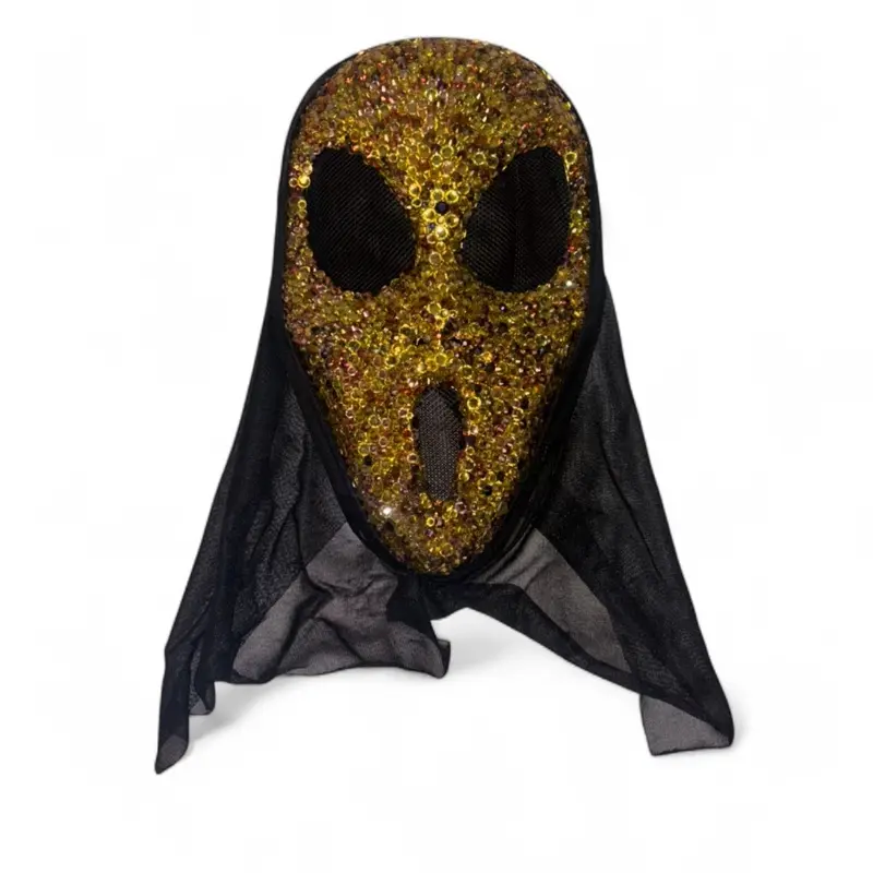 Gold Crystal Alien Ghost Mask