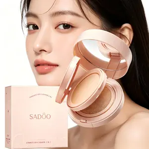Double Layer Two-In-One Cushion Makeup Kit BB Cream & Matte Setting Powder, Oil Control Shine Resistant Full Coverage Concealer Long Wear Foundation Evens Skin Tone For All Skin Tones