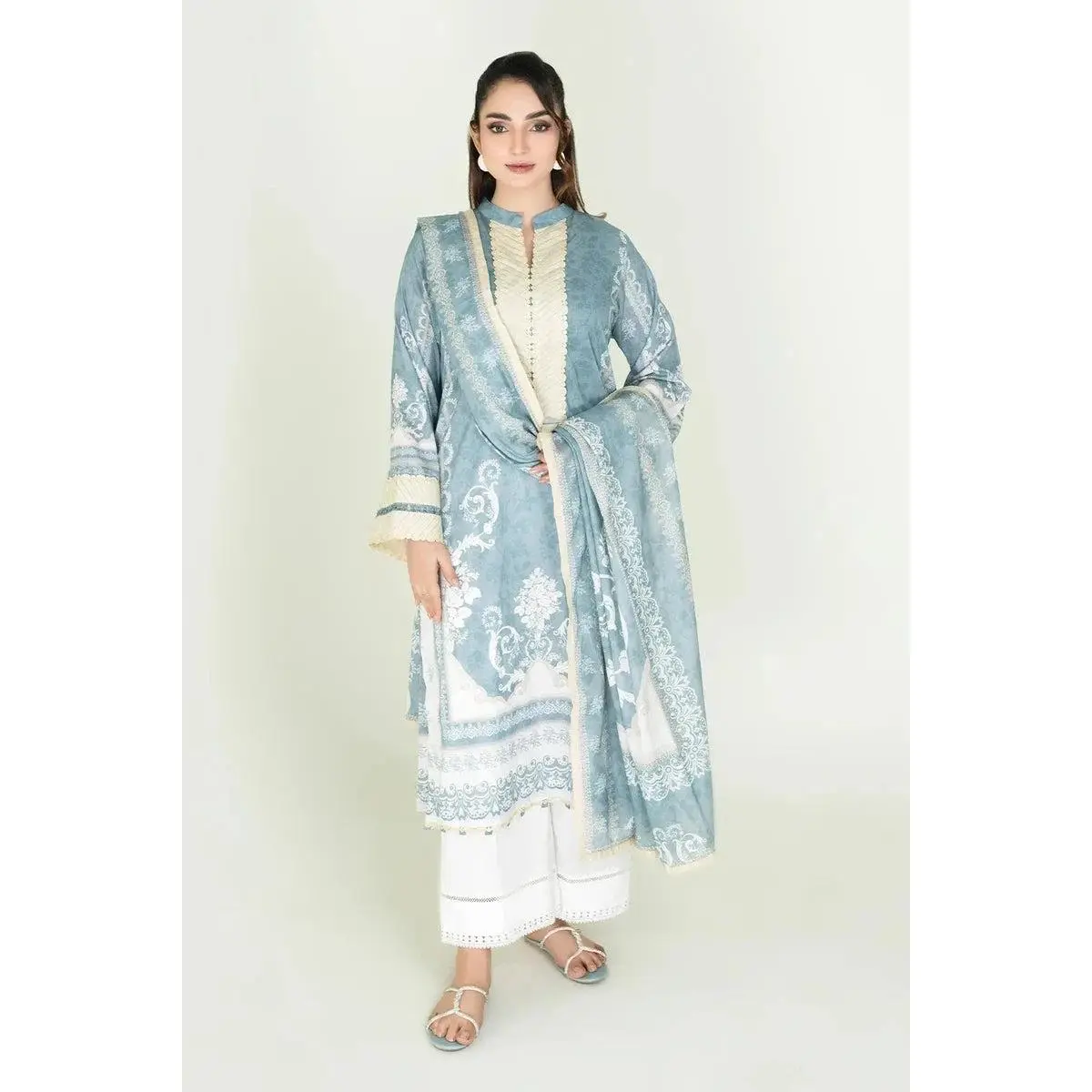 2PC Stitched Printed Lawn Suit | RTW-KSD-3877