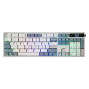 EPOMAKER TH108 PRO Full Size Mechanical Keyboard with Screen & Knob Wireless Gaming Keyboard Gasket South-Facing RGB Backlight Hot-Swappable Tri-Mode USB-C/BT 5.0/2.4GHz Custom Driver for PC/Mac creamykeyboards TikTokShopBlackFrida
