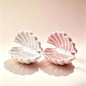 Pink Minimalist Shell Vanity Tray, Key Jewelry Ring Storage, Aesthetic Home Decor, Perfect Gift for Mom & BFF