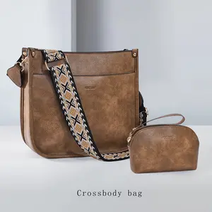 HK4055 Women's Elegant Crossbody Bag Waterproof For Women Leather Handbag Wallet Set With 2count Adjustable Guitar Strap crossbody purses 2024 Outdoorfun  TikTokShopHolidayHaul