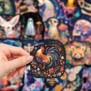 50pcs Laser-style Stickers, Suitable for Scrapbooks, Diaries, Laptops, Water Bottles, Cars, Etc., Faith-based Designs, Gifts with Positive Messages, Art Stickers