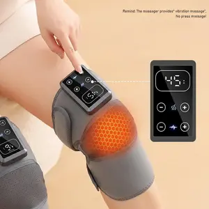 Portable Electric Knee Massager, Rechargeable Knee Heating and Massage Machine, 5 Heat Levels & 3 Vibration Modes, Personal Care Appliance