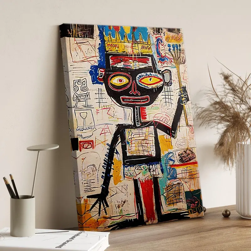 Jean Michel Basquiat Poster, American Painter Wall Art, Street Graffiti Painting