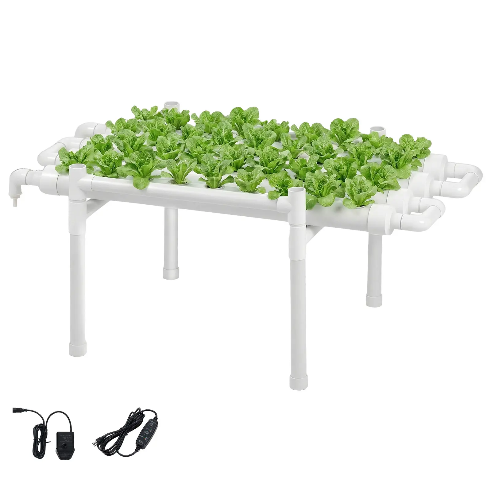 【SummerFinds】VEVOR Hydroponics Growing System Kit, 1-Tier 36 Sites UPVC Pipe Hydroponic Grow Kit with Timed Irrigation, Sun & Light Blocking Pipes, Indoor Home Garden Vegetable Planting Grow Kits for Fruit Herb