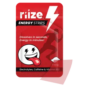 Riize Energy Strips - Fast-Dissolving Sublingual Supplement with Caffeine, Vitamin B12, L-Theanine and Electrolytes