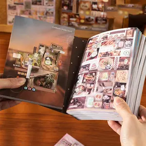 30 Sheets/book Sticker Book, Copper Paper Material, Street Corner Shadow Series Japanese Manga Theme Decorative Stickers