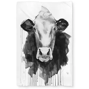 360 stand Decorative Duvet Cover - Twin Extra Long, Monochrome Cow Print Face, Farm Inspired, Machine Washable Chic Textile Bedding Home Accent, Comfortable Duvet Covers, Dual-Color Duvet Covers