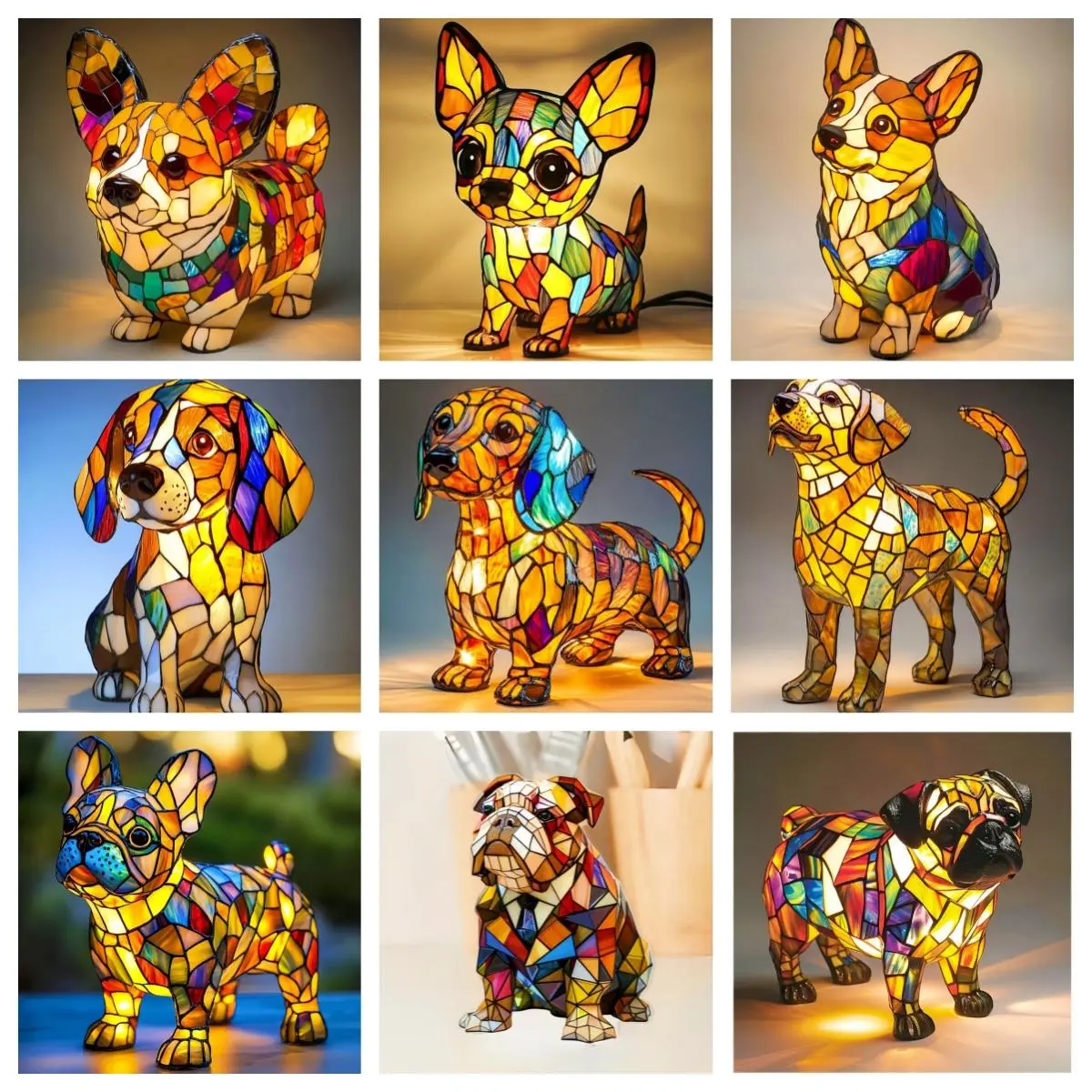 Dog Design Night Light, USB Charging Desktop Decorative Ornament, Home Decor for Living Room Bedroom, Gift for Dog Lovers, Home Decoration Lamp, Led Decoration Lamp, Led Atmosphere Lamp