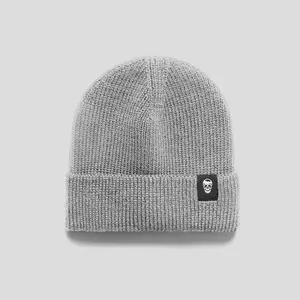 Gymreapers Ribbed Knit Skull Beanie - Gray, Lightweight & Warm Acrylic Material for Comfort, Classic Fit with 2.5-inch Cuff, Nothing is Given Inside Tag, Unisex, Fashion Accessories, Clothes Accessories, Hats
