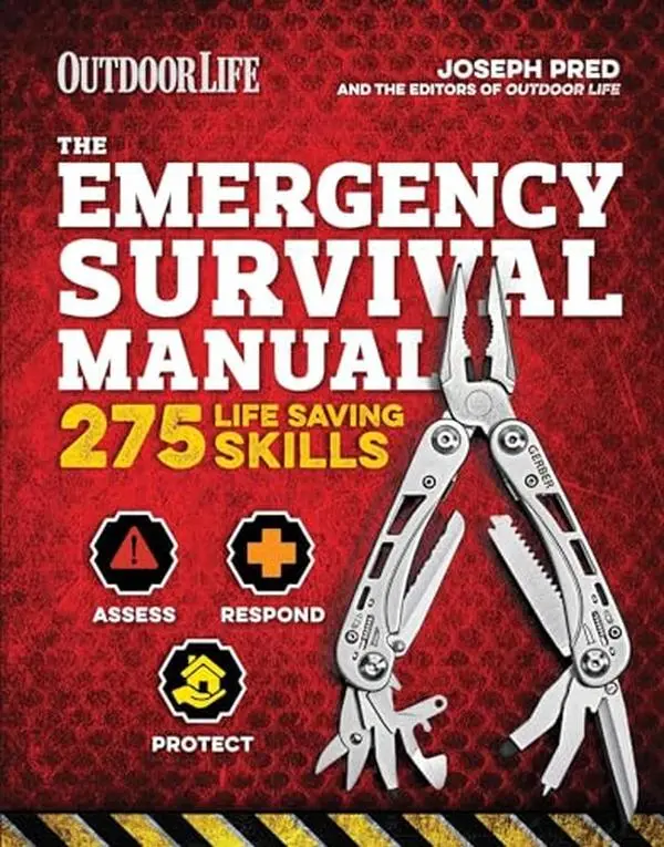 USED Book - The Emergency Survival Manual (Outdoor Life): 294 Life-Saving Skills Pandemic and Virus Preparation Decontamination Protection Family Safety by Pred, Joseph (Paperback) - english