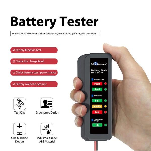 6 LED Light Diagnostic Tool 12V Battery Tester BM310 Digital Alternator Tester 6 LED Light Diagnostic Tool 12V Battery Tester BM310 Digital Alternator Tester