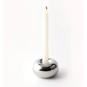 Modern Doughnut Shaped Candlestick Holder Small Decorative Taper Candle Holder for Bathtub Bedroom Livingroom