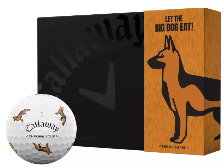 Callaway 2024 Chrome Tour Big Dog German Shepherd Golf Balls