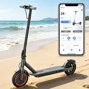 350W Electric Scooter with 5.2Ah Battery – 8.5" Solid Tires, 19MPH Top Speed, Long Range, Dual Brakes, Foldable, App Control for Adults