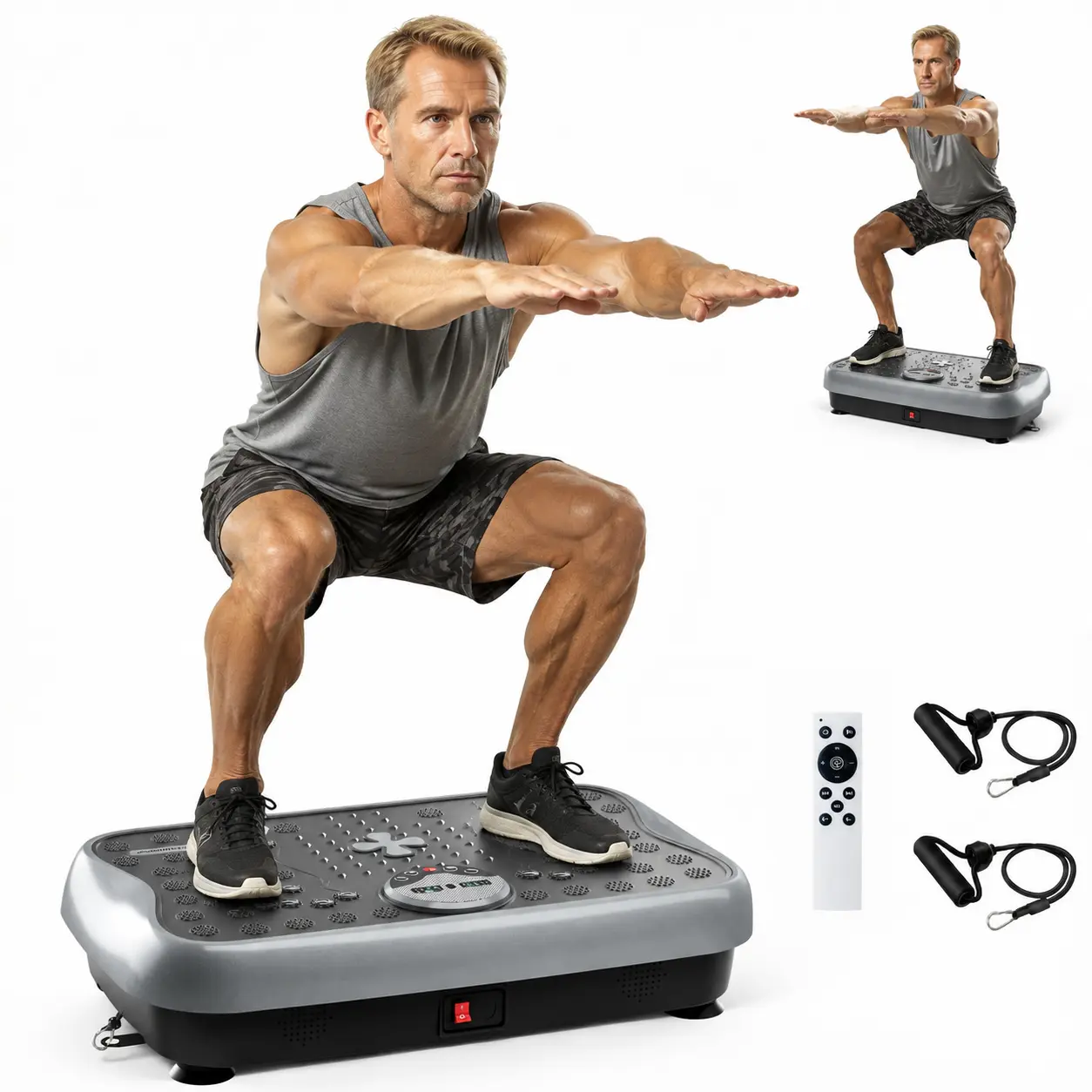 HopHorse Adult 3D Oscillating Motion Vibration Plate, Luck Cross Clover Fashion Indoor Exercise Machine, 4 Smart Speed Modes, 460lbs Capacity Home Gym Full Body Workout Equipment, Women's Gift, Silent 30dB Operation, Vibration Plates