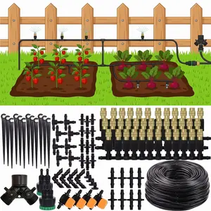Automatic Drip Irrigation Kit - 4/7mm, Equipped with Brass Atomizing Nozzle, Suitable for Lawns, Potted Plants and Greenhouses, Lawn Automatic Drip Irrigation System, Potted Plant Greenhouse, Automatic Irrigation Equipment