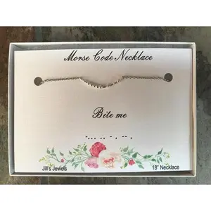 Morse Code Necklace- Bite Me