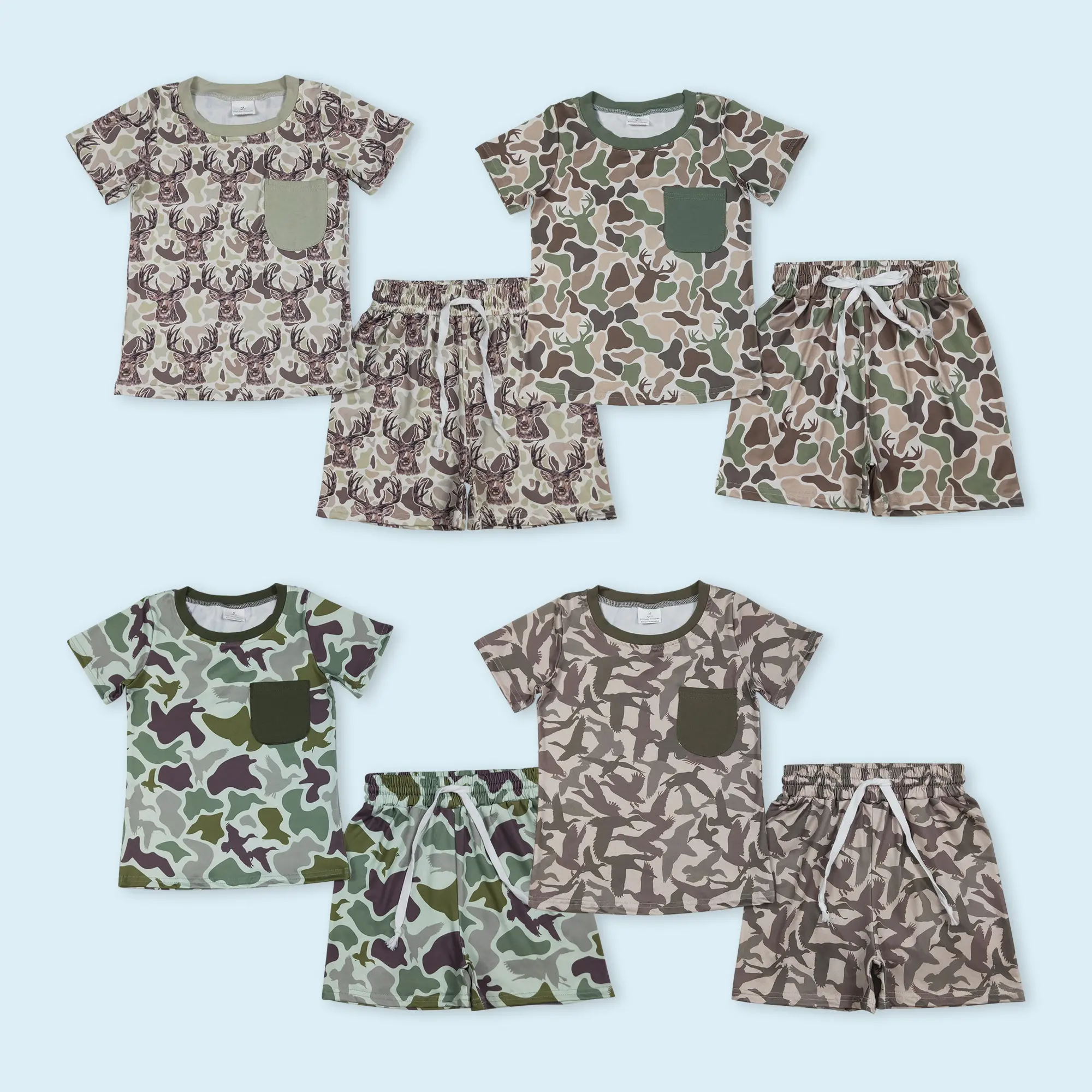 Camouflage kids boy summer hunting season clothes